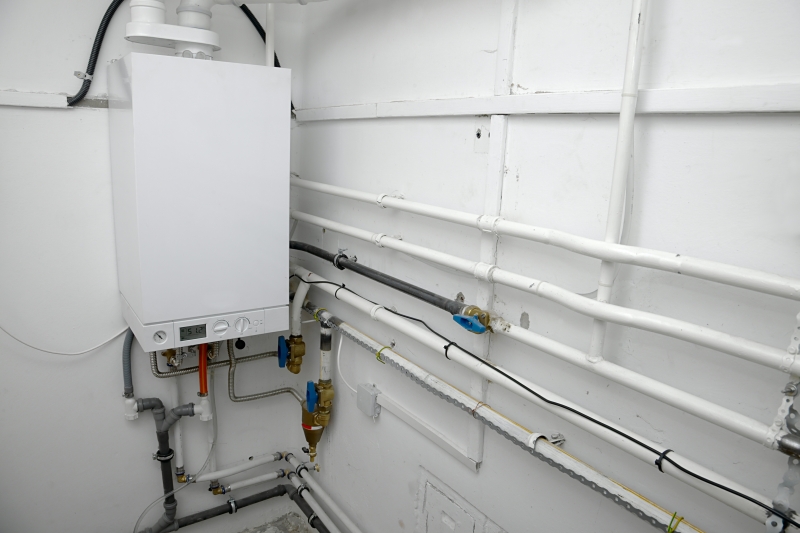 Central heating system being power flushed in Brentford